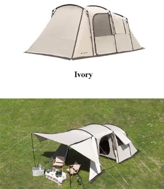 Landwolf large space tunnel tent outdoor camping tourist blue jade with awning and poles