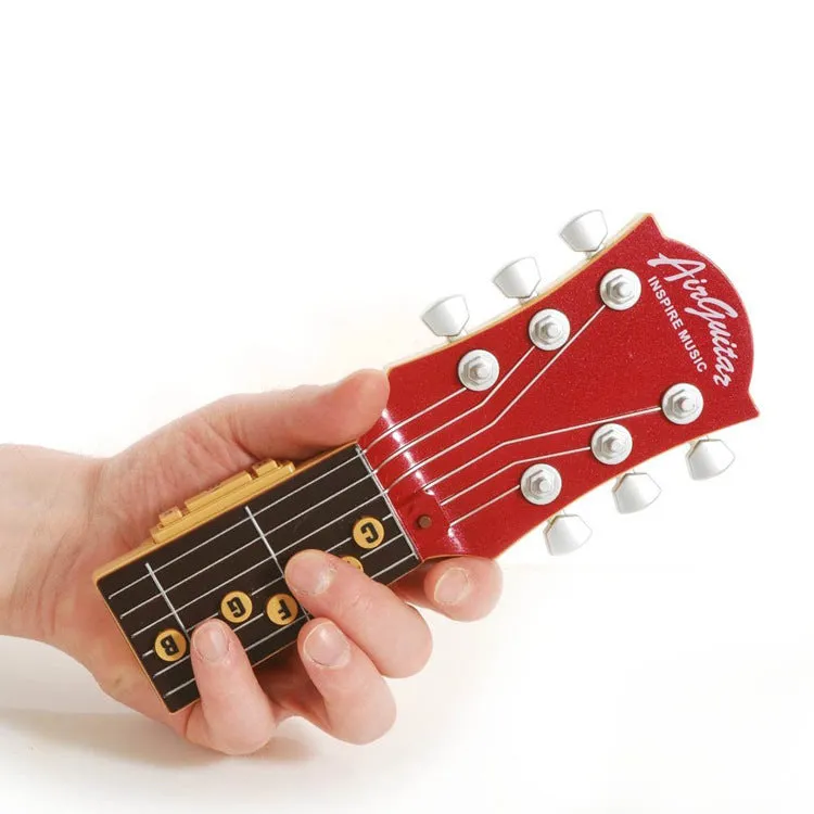 Infrared air guitar with seven chord buttons and tilt sensor in red, 21cm long