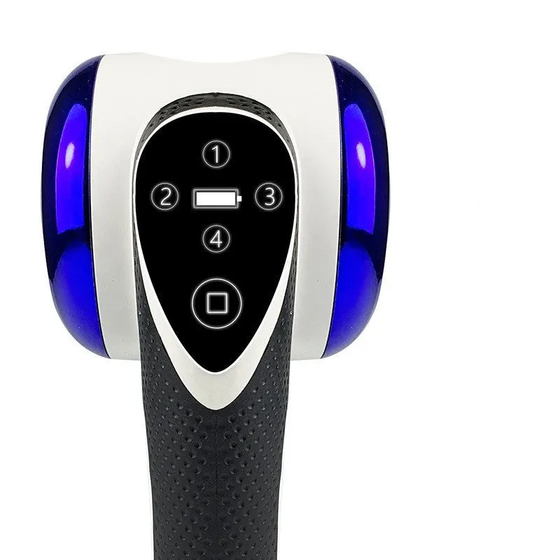 White full body vibration massager with 6 massage heads and touch screen control