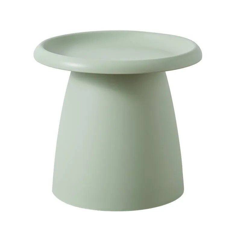 Plastic mushroom small coffee table in pink, 50x45cm, modern simple style for living room or balcony