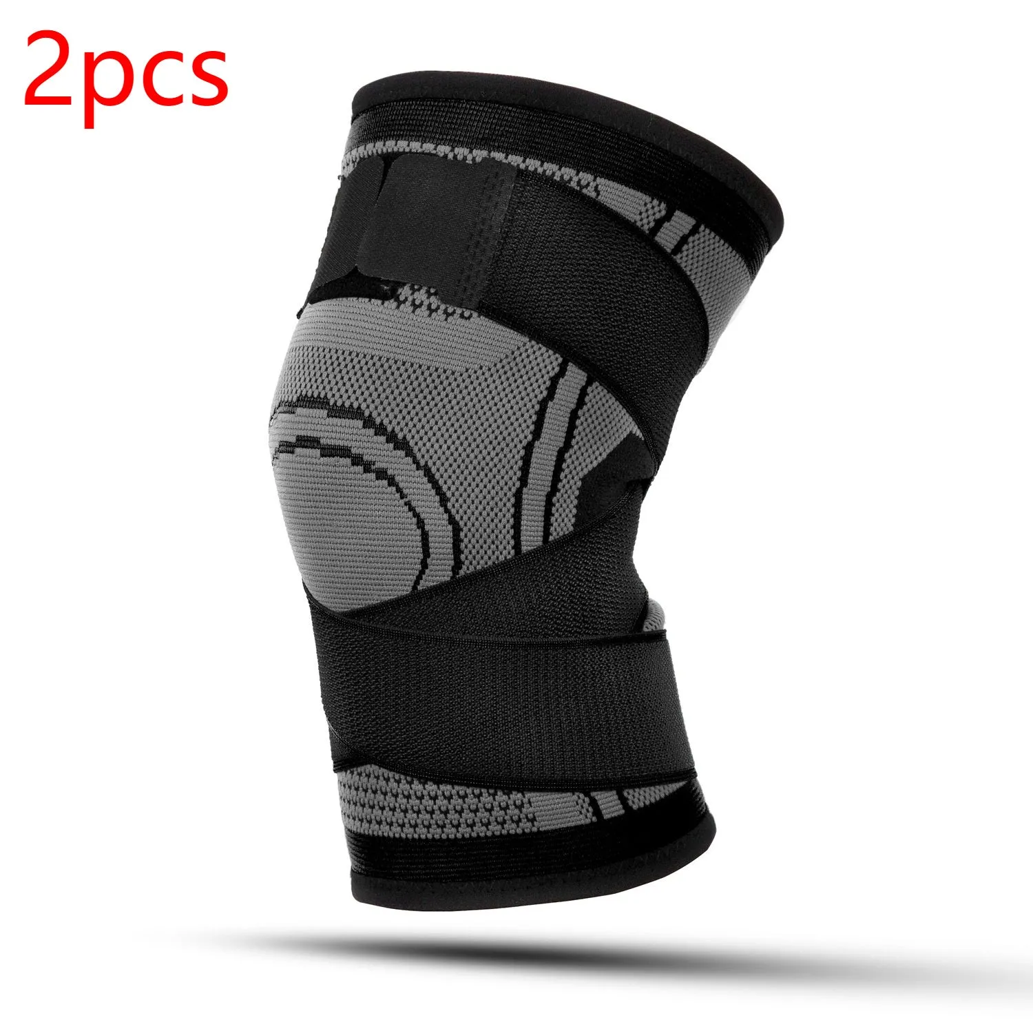 Outdoor sports protective kneecap with breathable strap in black, for running cycling basketball mountaineering