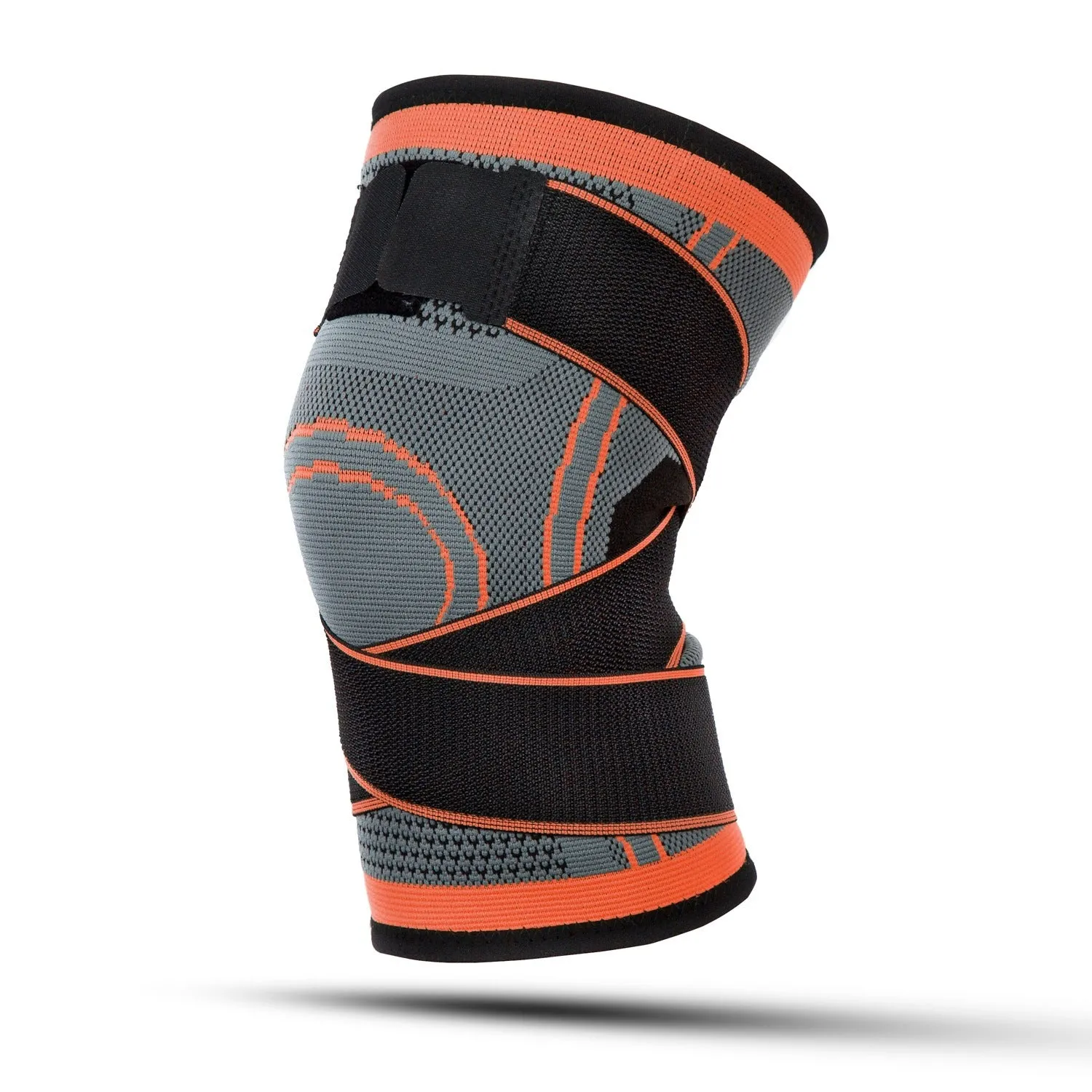 Outdoor sports protective kneecap with breathable strap in black, for running cycling basketball mountaineering