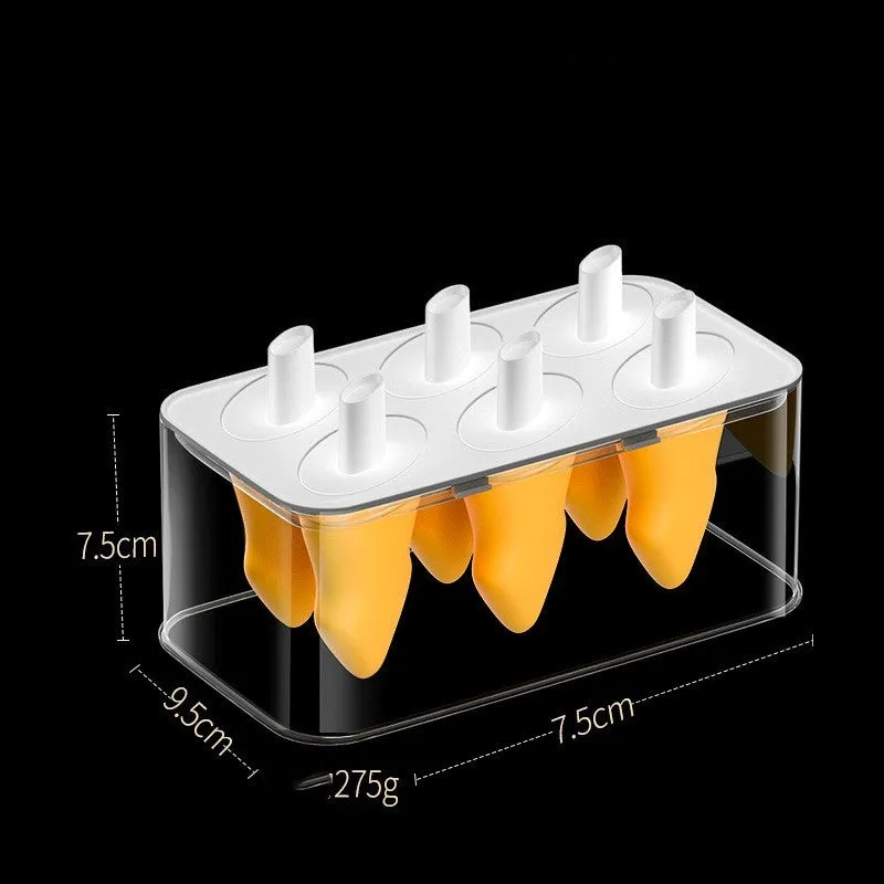 Silicone ice cube mold in green with 7.5x9.5x7.5cm format for homemade popsicles