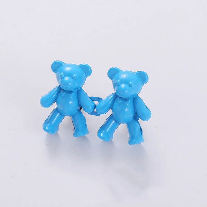 Cute bear alloy waist clip fastener for trousers, 40mm x 27mm, available in multiple colours