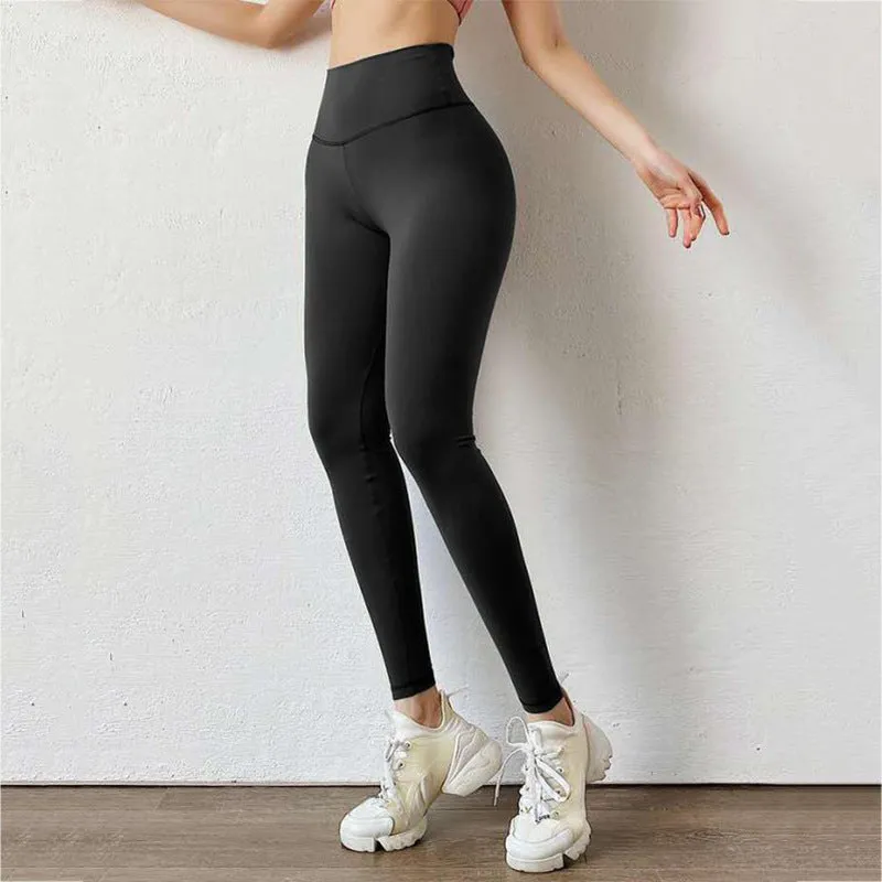 Women's hip-lifting sweatpants leggings in black with bow detail, cotton blended fabric, plain pattern, yoga and fitness pants