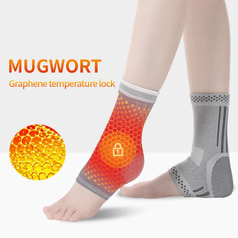 Graphene ankle brace compression sleeve for sprained ankle support breathable copper fabric