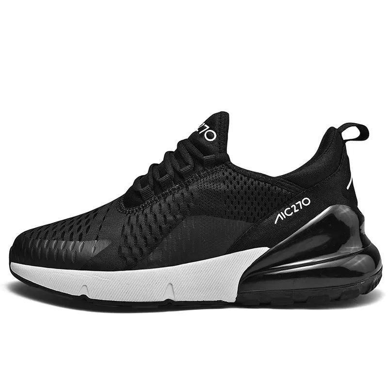 Korean-style colour-block casual sneakers with cloth upper and rubber sole in black and white