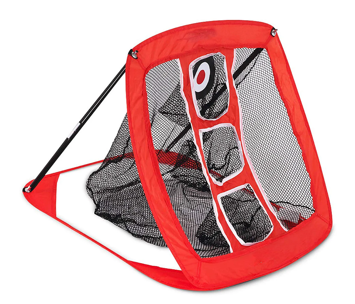 Square cutting rod net practice hitting net with metal frame pop-up design for beginners