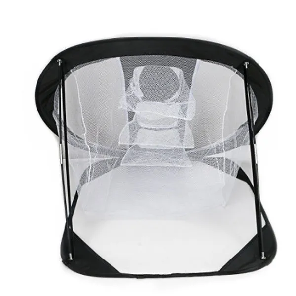 Square cutting rod net practice hitting net with metal frame pop-up design for beginners
