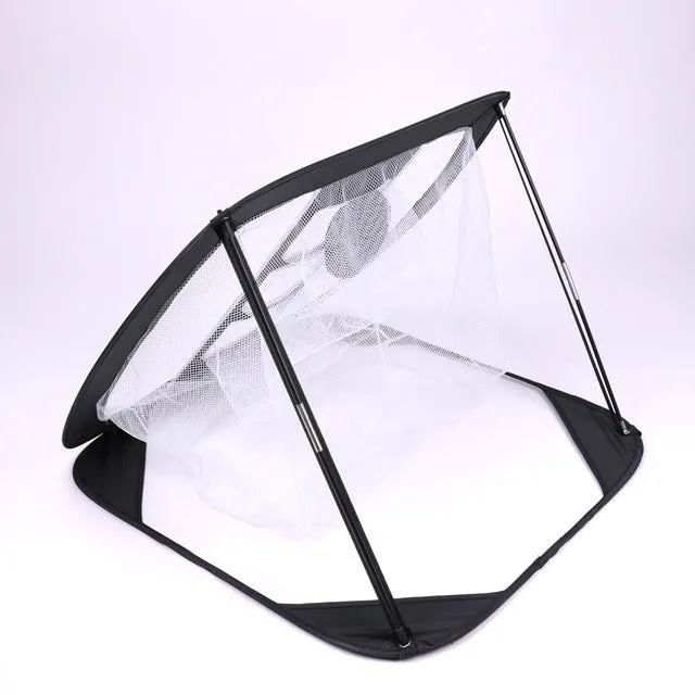 Square cutting rod net practice hitting net with metal frame pop-up design for beginners