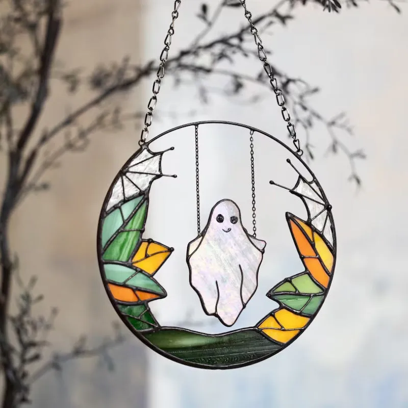 Fashion Halloween metal pendant with witch skull chain retro design 20cm diameter