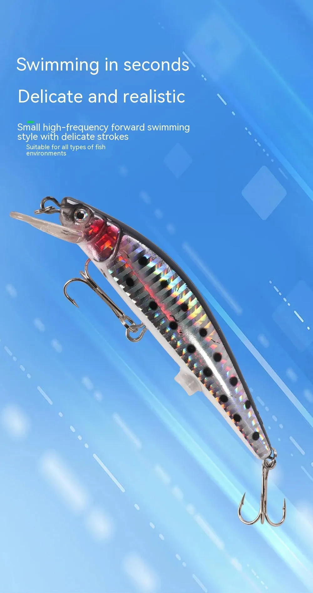 Colourful floating mino fishing bait with USB charging cable for luminous night fishing
