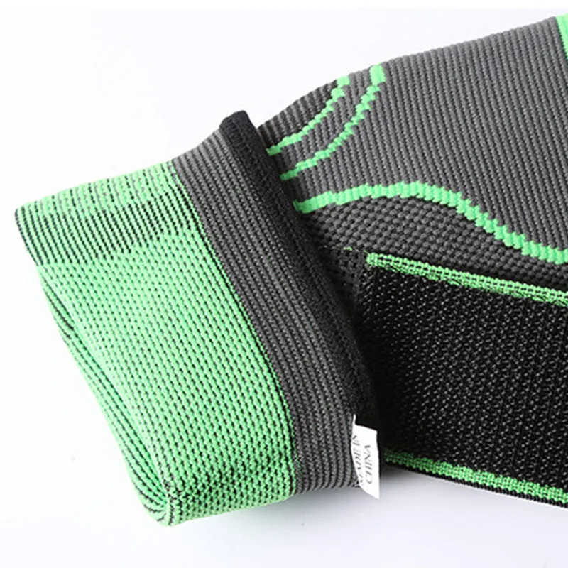 Knitted basketball elbow guard in black, size L, showing protective padding for adult sports activities