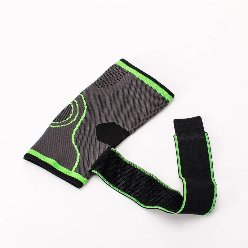 Knitted basketball elbow guard in black, size L, showing protective padding for adult sports activities