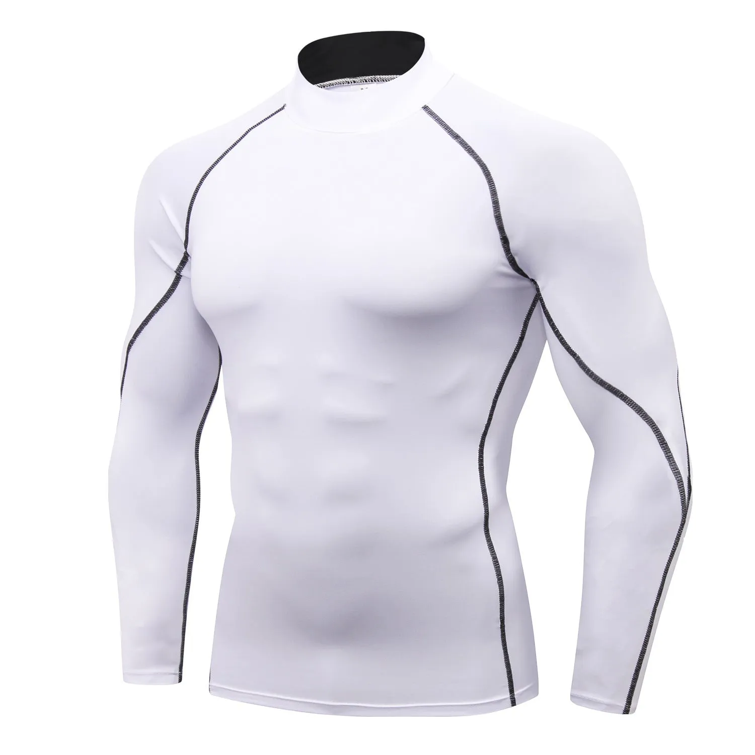 Quick-drying collar sweater in polyester with colour options including black and grey lines
