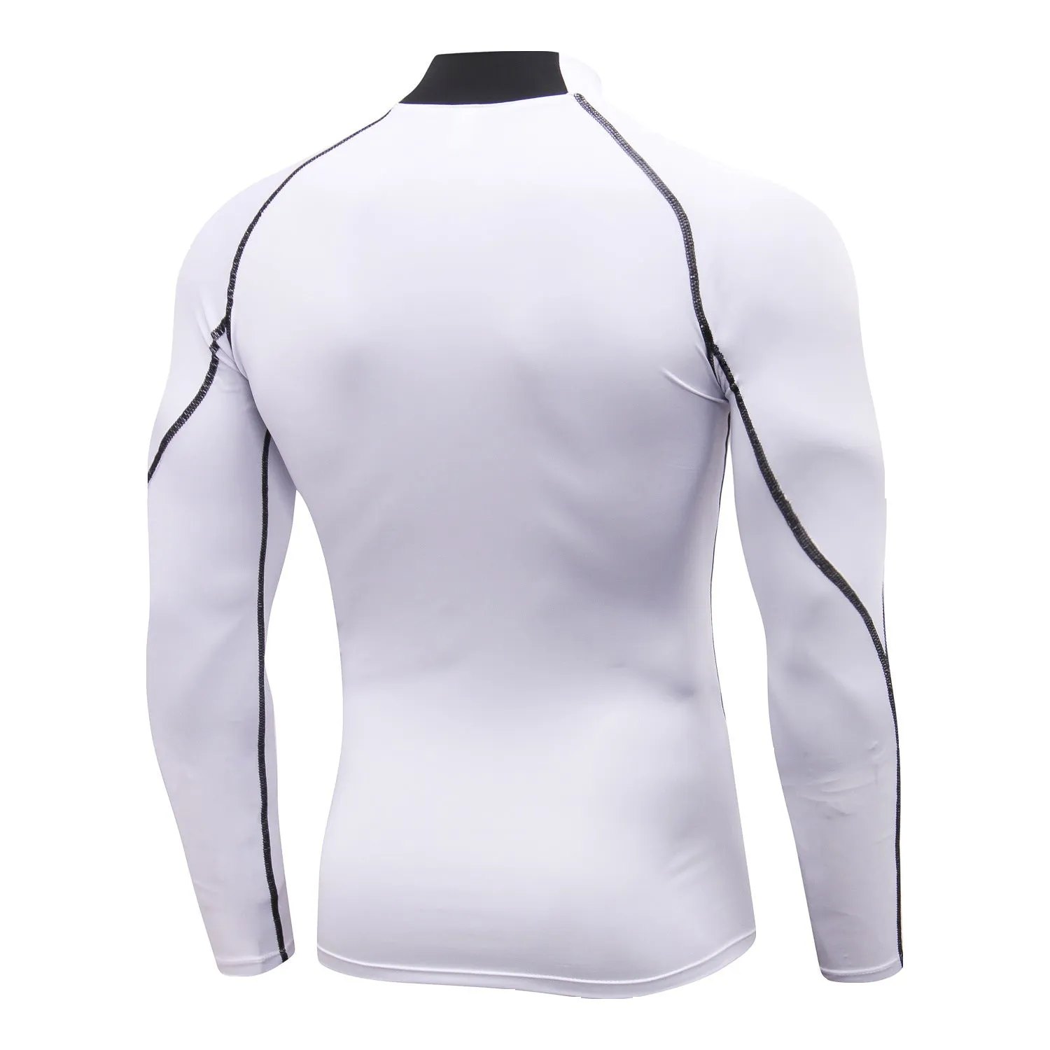 Quick-drying collar sweater in polyester with colour options including black and grey lines