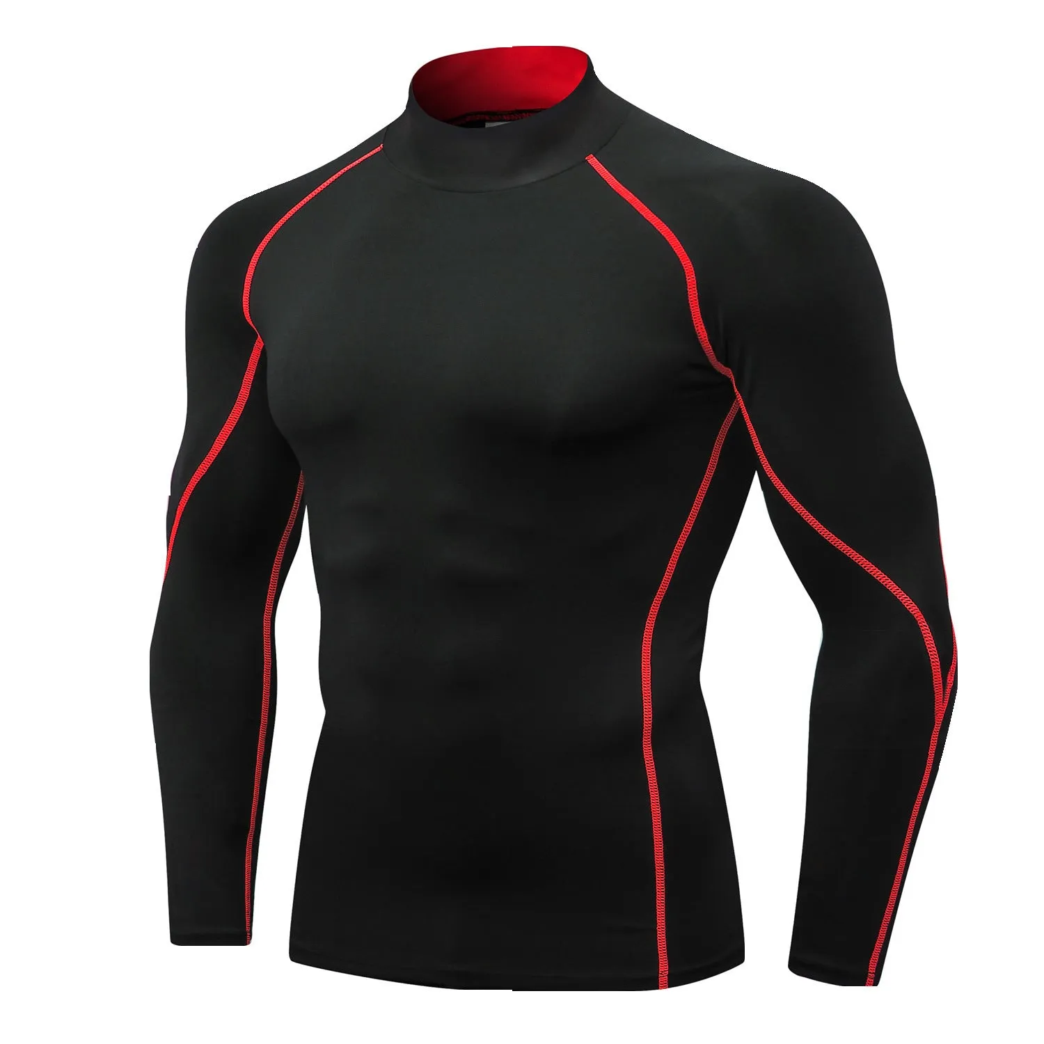 Quick-drying collar sweater in polyester with colour options including black and grey lines