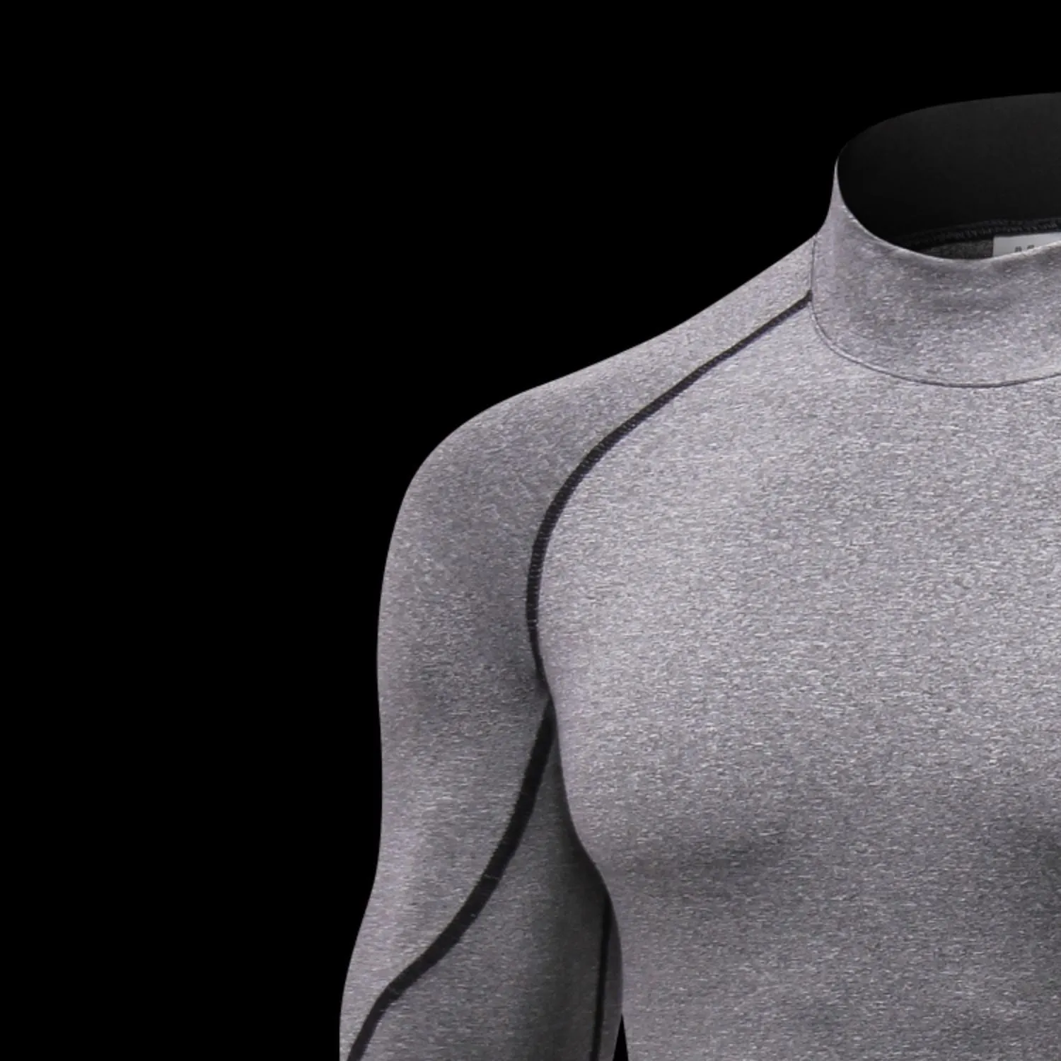 Quick-drying collar sweater in polyester with colour options including black and grey lines