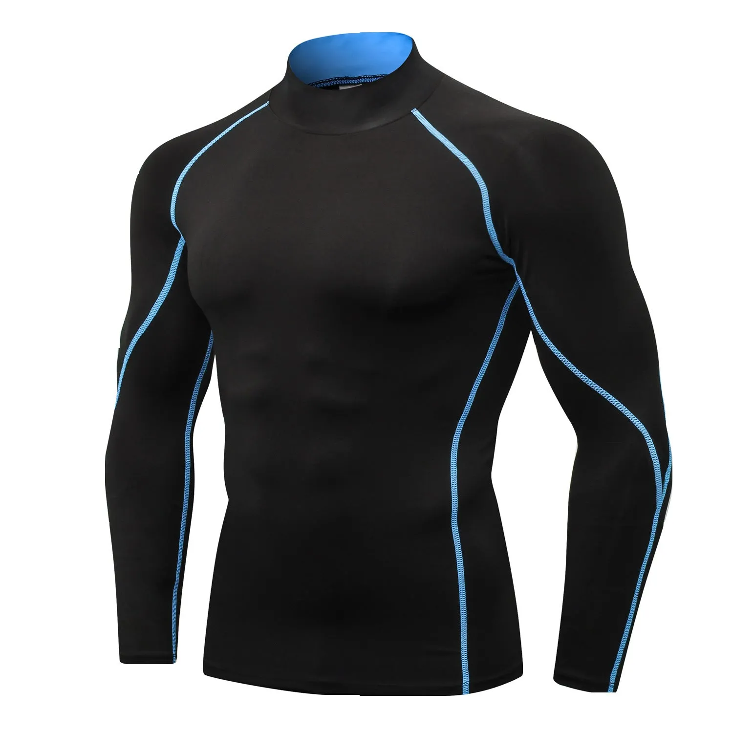Quick-drying collar sweater in polyester with colour options including black and grey lines