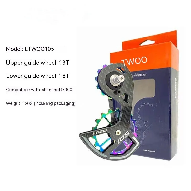 LTWOO rear derailleur pulley wheels with 13T and 18T jockey wheels for Shimano R7000 compatibility