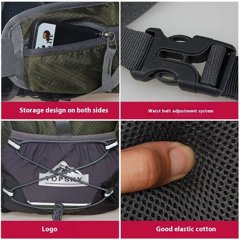 Outdoor multi-functional sports waist bag 18L nylon unisex letter graphic in army green