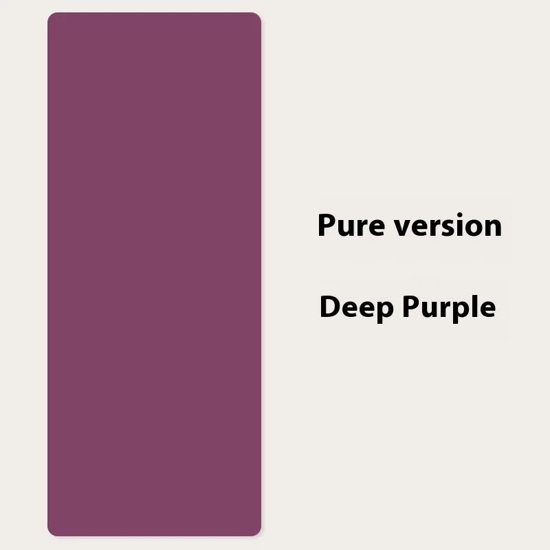 Pu natural rubber non-slip body line yoga mat 185x68cm in bean paste purple