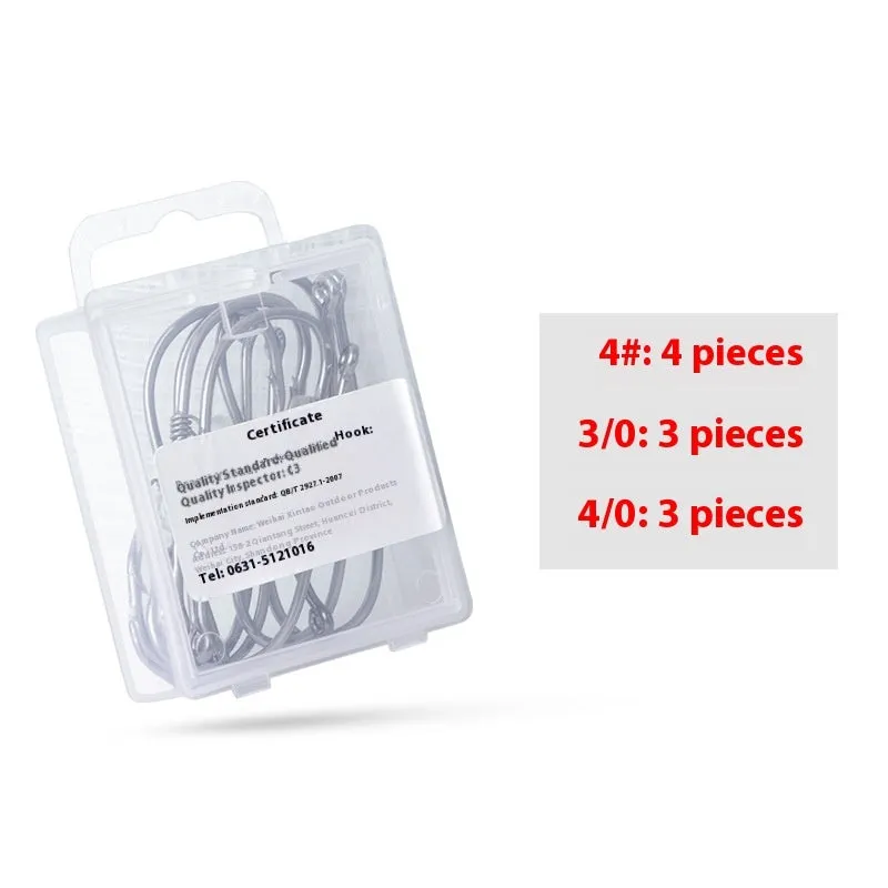 Spring rubber band sea fishing lure with barbed hook holding live shrimp for outdoor fishing