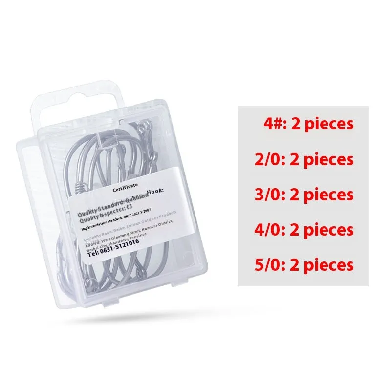 Spring rubber band sea fishing lure with barbed hook holding live shrimp for outdoor fishing