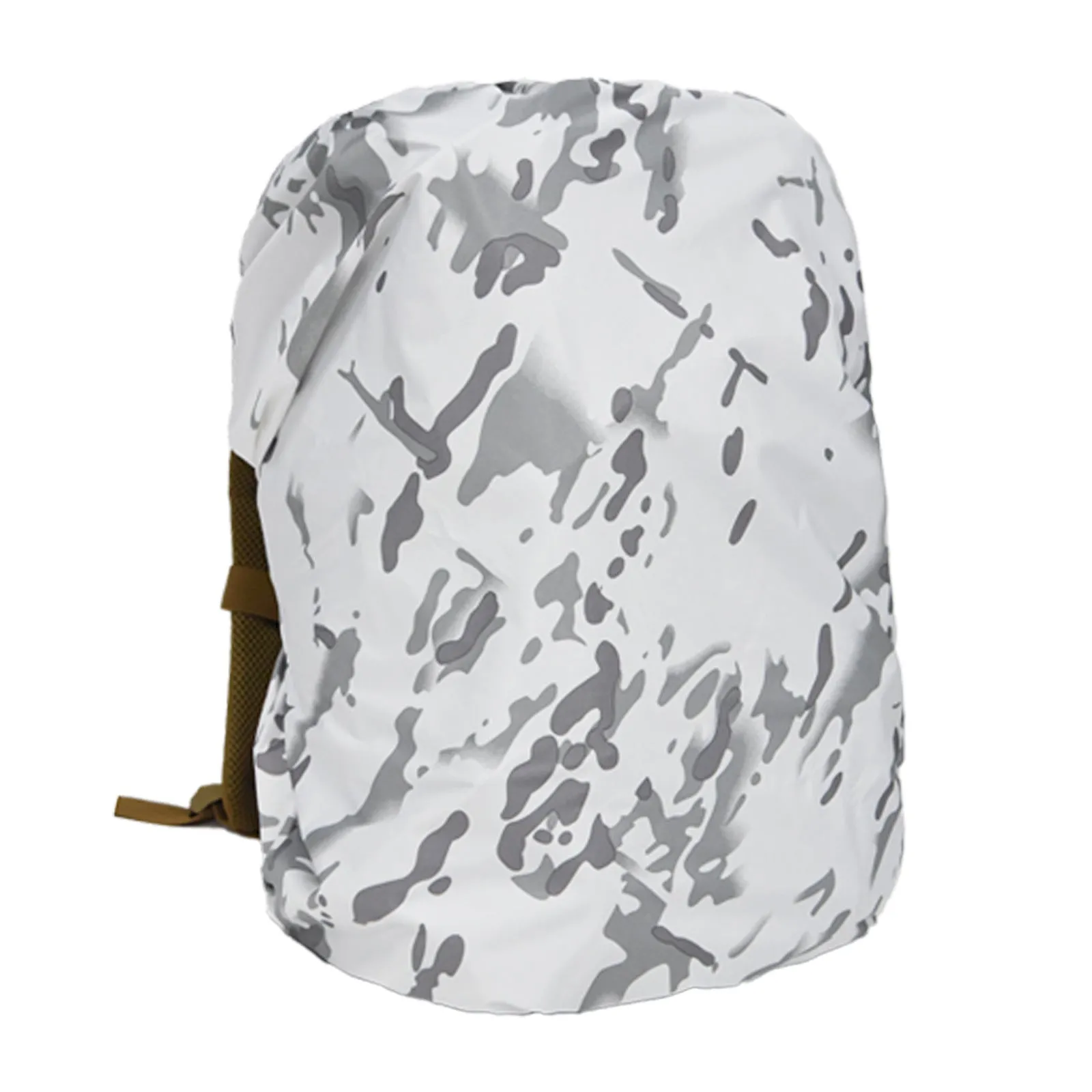 Army green waterproof rain cover for an 80-litre outdoor backpack.