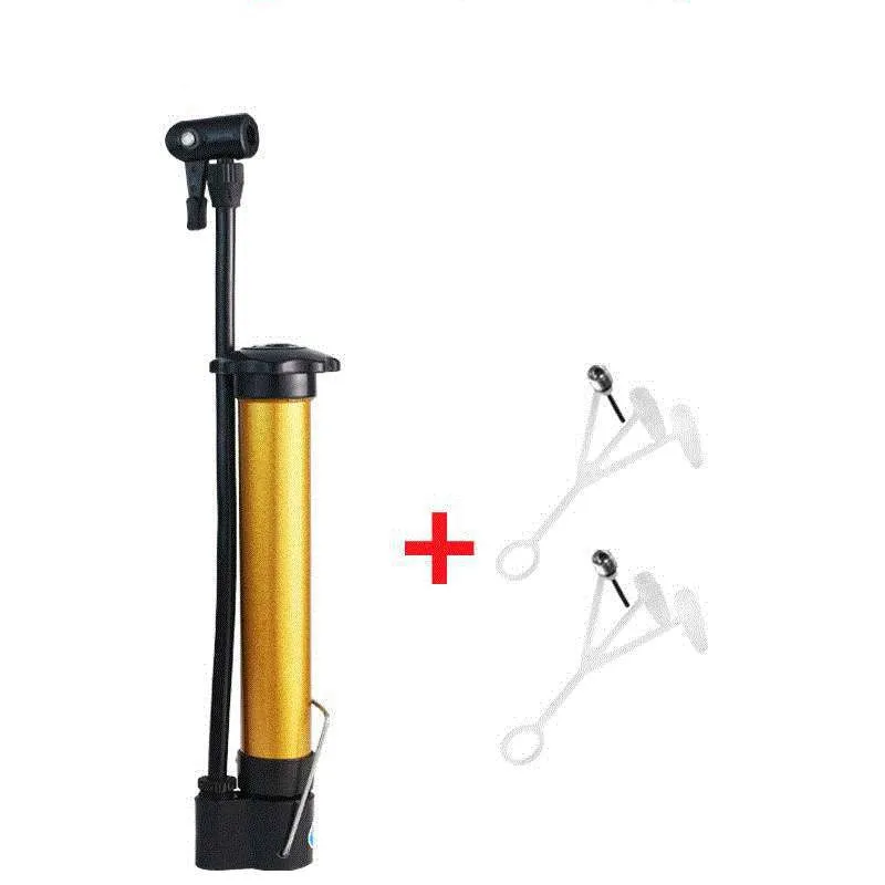 Basketball pump with air cylinder, multi-purpose needles, net pocket, and ball bag for inflating sports balls