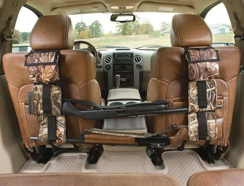 600D Oxford cloth black camouflage car holster 52x18cm front seat back pocket organiser 2-pack