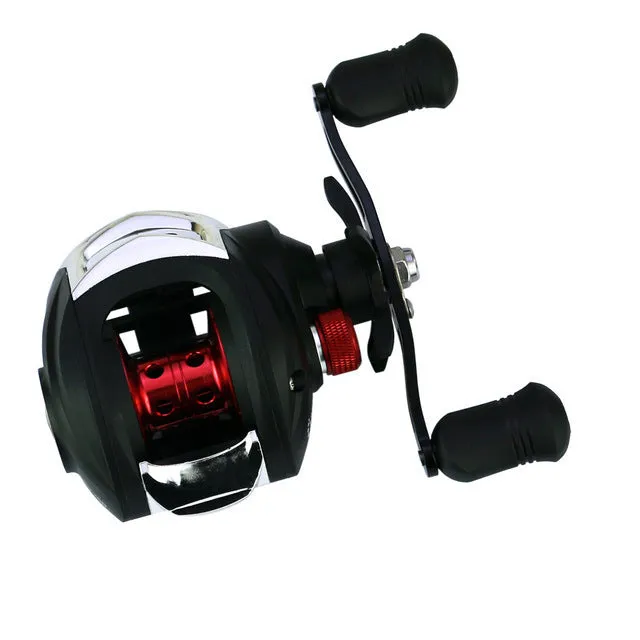 YUMOSHI AK series black and blue baitcasting reel with full metal wire cup and magnetic brake dial
