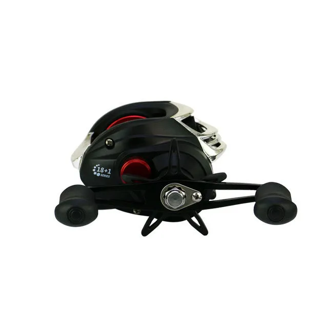 YUMOSHI AK series black and blue baitcasting reel with full metal wire cup and magnetic brake dial