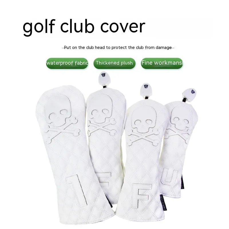 Black and white golf wooden pole waterproof protective cover made from PU material