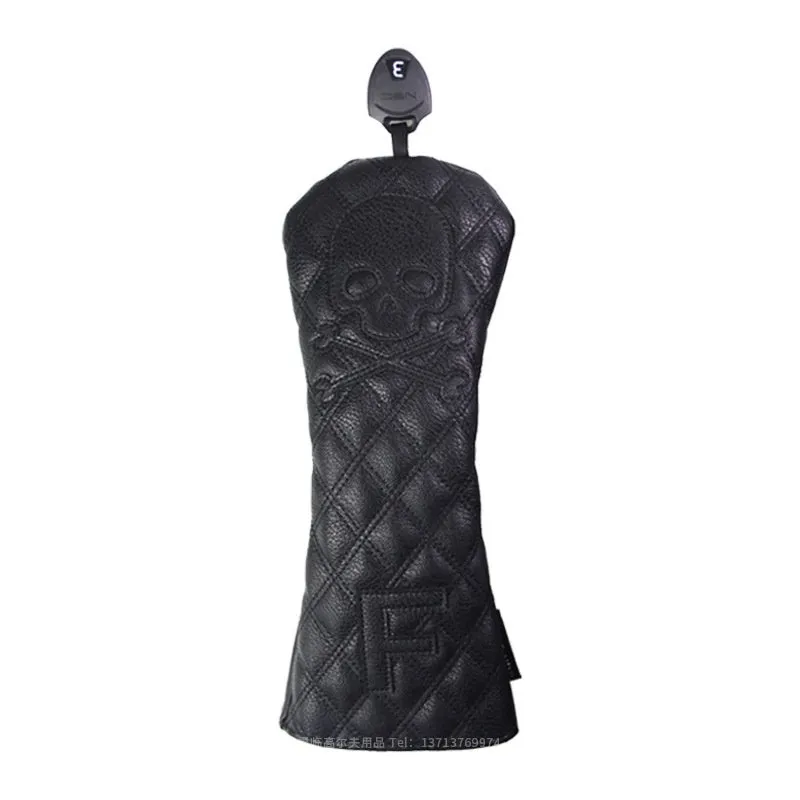 Black and white golf wooden pole waterproof protective cover made from PU material