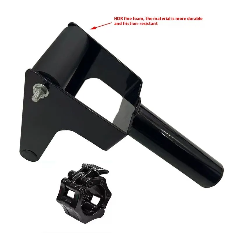 Shin trainer with iron foam frame and foam padding for calf ankle rehabilitation, fits 50mm or 25mm barbell discs
