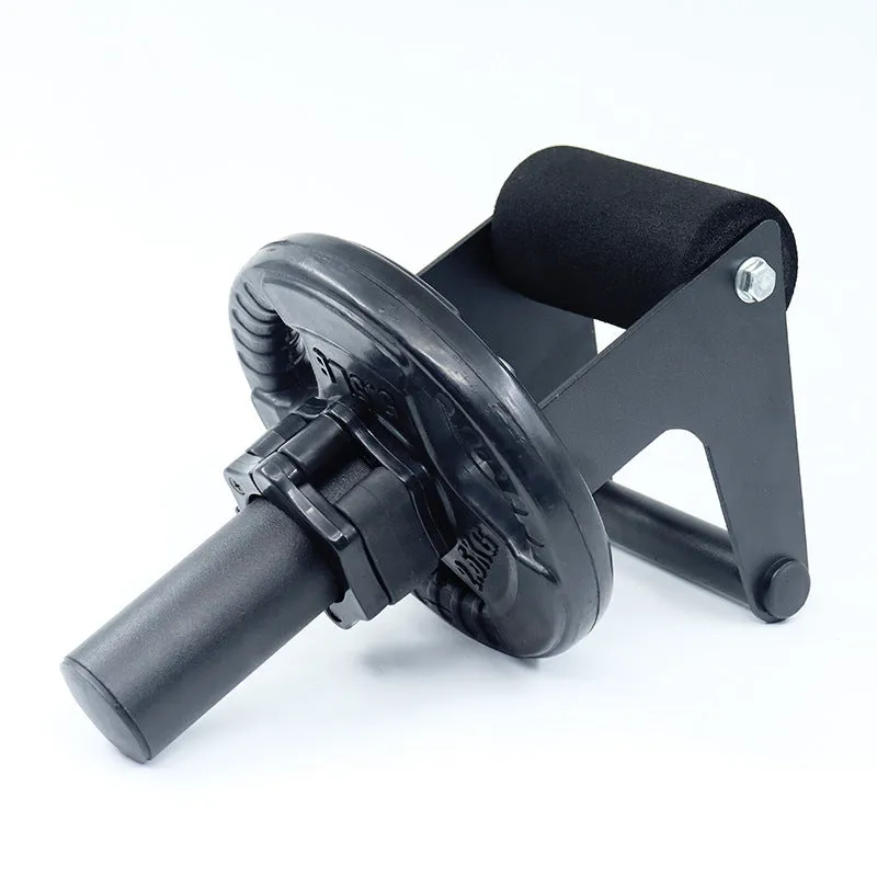 Shin trainer with iron foam frame and foam padding for calf ankle rehabilitation, fits 50mm or 25mm barbell discs