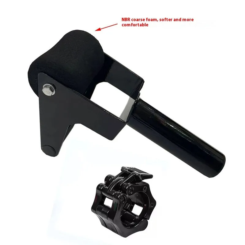 Shin trainer with iron foam frame and foam padding for calf ankle rehabilitation, fits 50mm or 25mm barbell discs