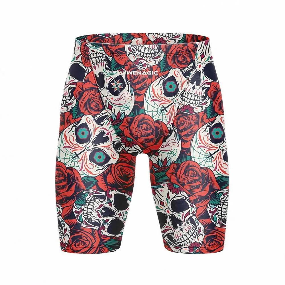 Adult swimming briefs in a briefs style made from Lycra and polyester fabric, shown in multiple colour options.