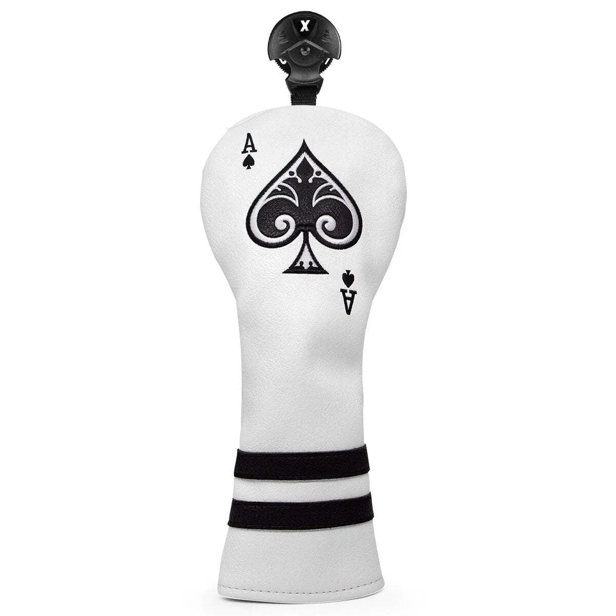 PU golf putter sleeve accessory shown in multiple colours including grey, red, and black