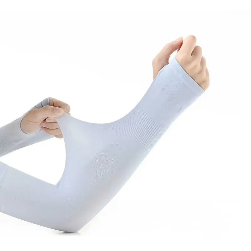 Nylon sun protection sleeves with open finger design in various colours