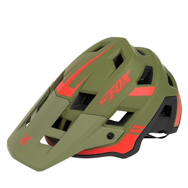 Mountain bike helmet in army green with PC EPS construction, size L 58-61 cm