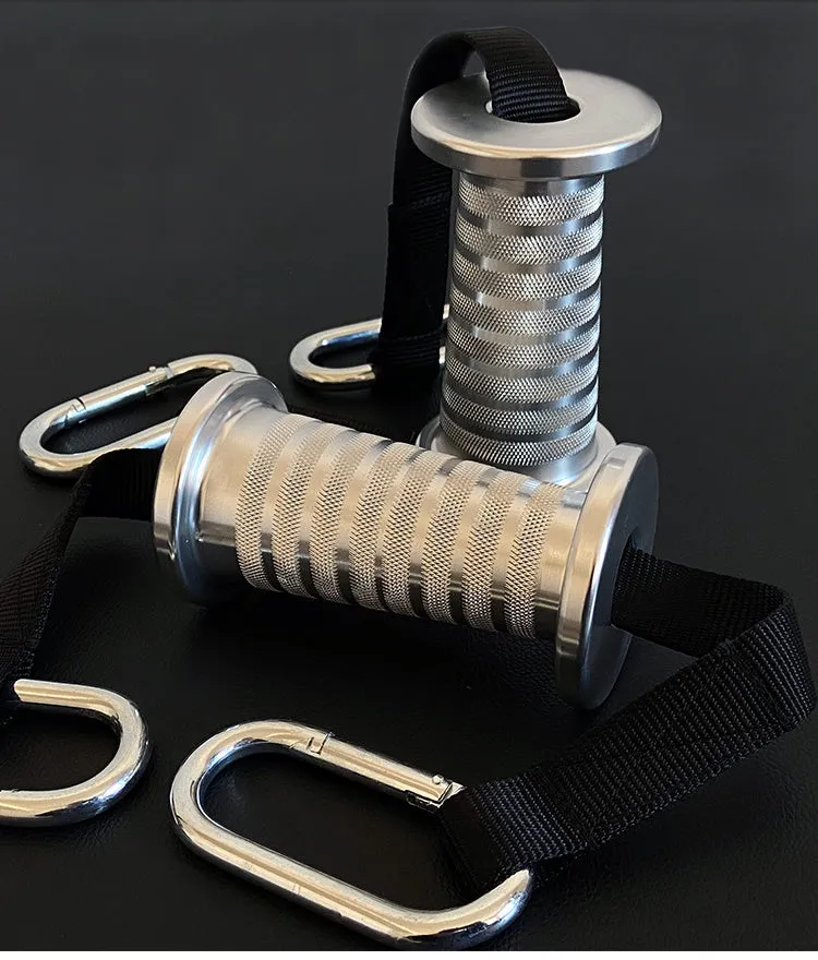 Silver aluminium alloy taper rope grip for flying bird clip cable machine exercises