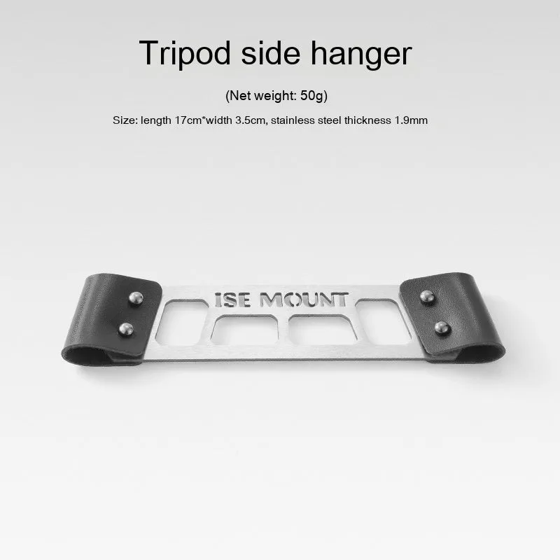 Foldable aluminium triangle camping clothes drying rack with side hanger and multiple hooks