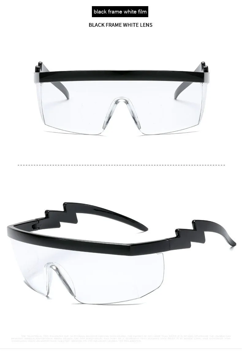 One-piece sports sunglasses for cycling with PC lens in multiple colour options
