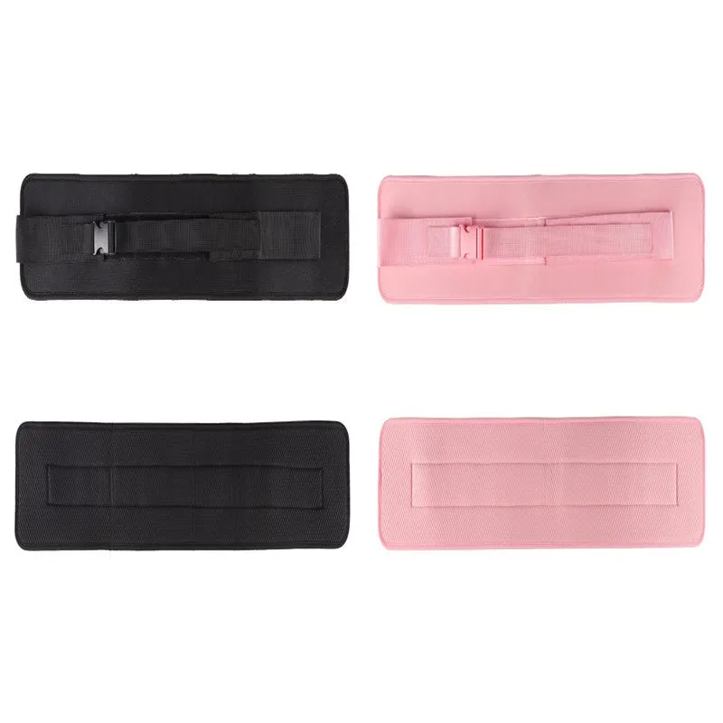 Black elastic hip bridge training belt for weight-bearing fitness exercises