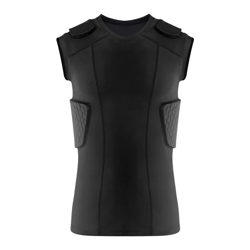 Black tight quick-dry basketball sports vest with anti-collision design