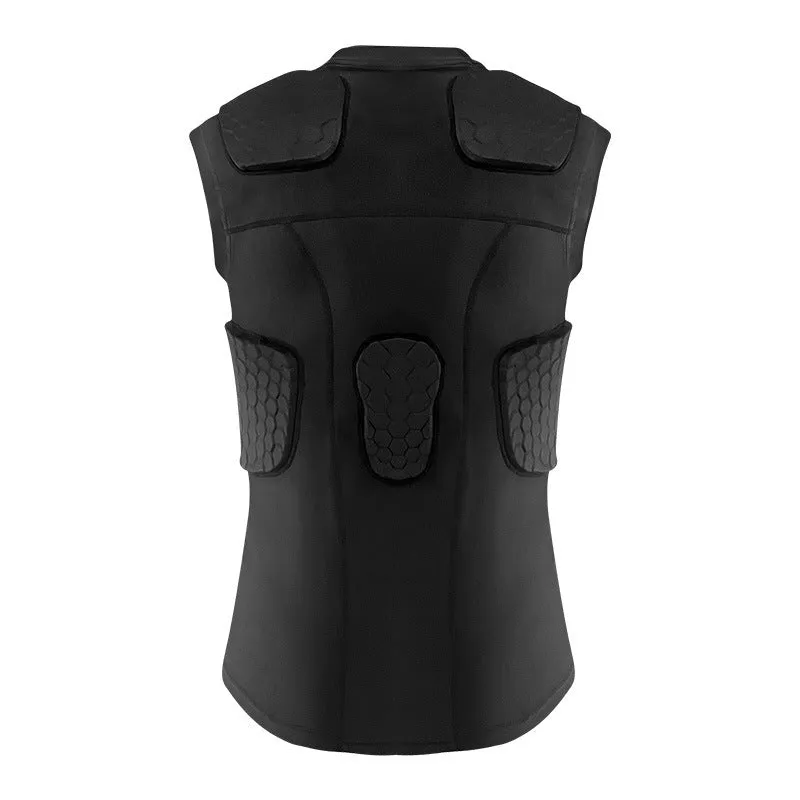 Black tight quick-dry basketball sports vest with anti-collision design