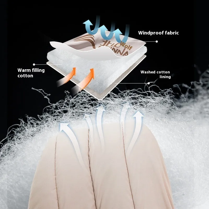 Double sleeping bag in coffee gray with envelope structure for two-person camping