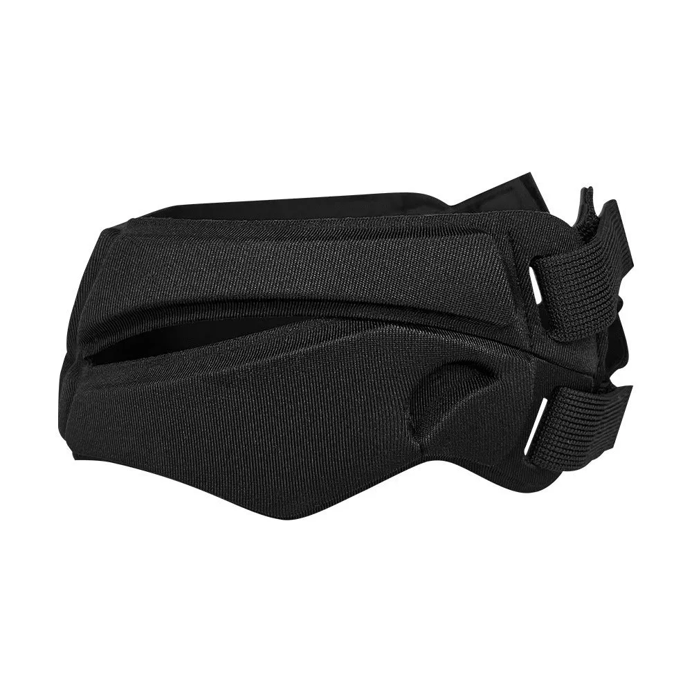 Black goalkeeper head protection belt 28.4x13.2x3.6cm for adult rugby and football
